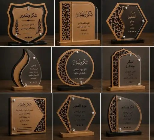 هدايا ودروع وتكريمات مخصصة حسب الطلب تنفيذ احترافي